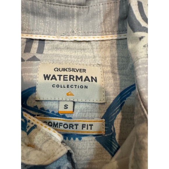 Quiksilver Waterman Fishing Marlin Button Up Shirt NWT Men's Small - Picture 4 of 8